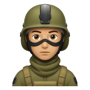 
Iraqi man soldier in helmet and balaclava sticker