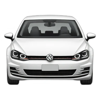 volkswagen golf mk7 white side view sticker