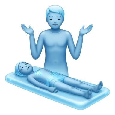 Emoji like the soul lefts the body sticker