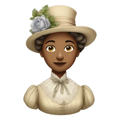Victorian lady sticker