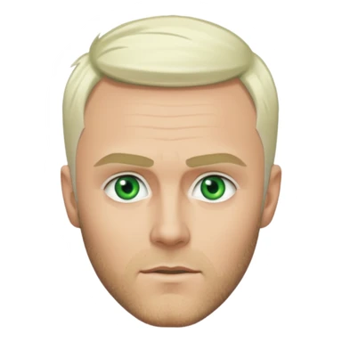 Gary Barlow with green eyes, platinum blonde hair sticker