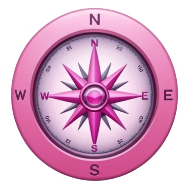 mix light pink dark pink and white girly internet compass logo sticker