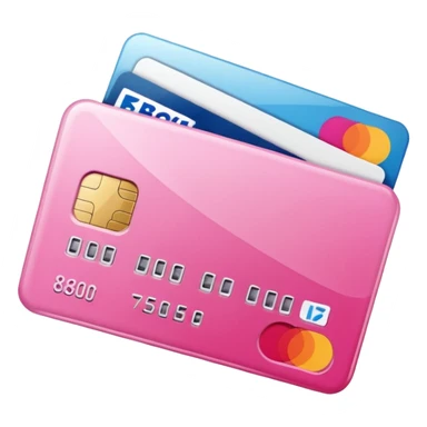 mix pink and white bank and credit card sticker