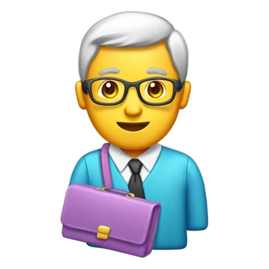 Maletín de docente con colores pasteles sticker