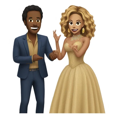 Beyoncé singing with Chappell Roan sticker