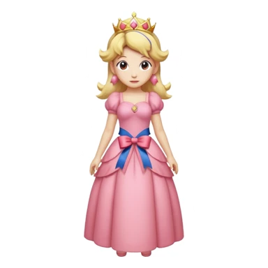 Princess peach with a ribbon on her hair full body sticker