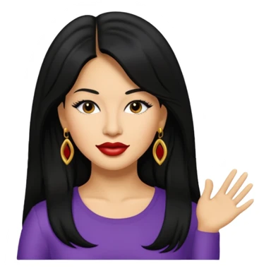 Selena Quintanilla with long hair sticker