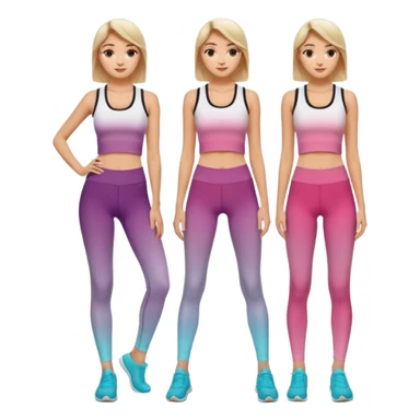 Realistic pair of ombre leggings and matching tank top sticker