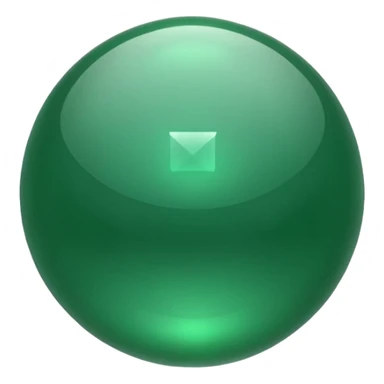 emerald sphere, strong cool green sticker