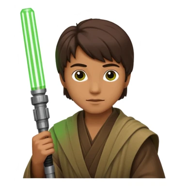 Ios 18, starwars green lightsaber jedi  sticker