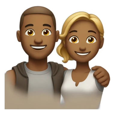 couple happy and thankful sticker