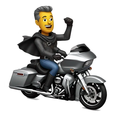 Crazy Tin Man riding Harley road glide sticker