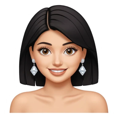 kylie jenner wear diamond earrings sticker
