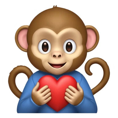 Cute love monkey sticker