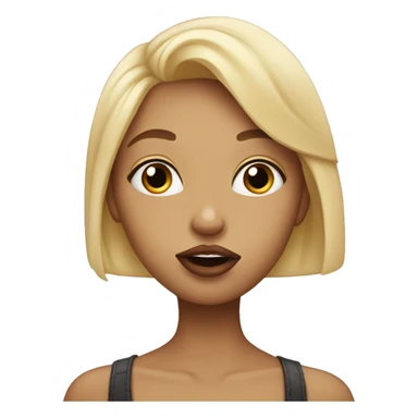 Blonde girl blowing a kiss sticker