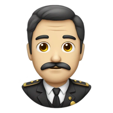 Hombre mayor triste pelo y bigote blanco sticker