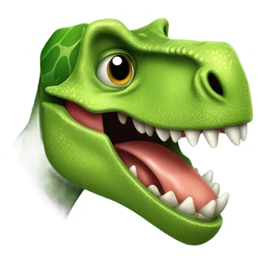 Dinosaur eating a ki sticker