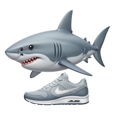 Shark whit nikes  sticker