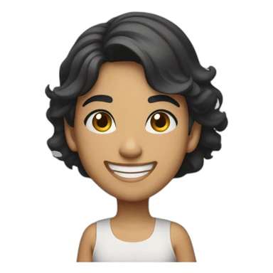 persona morena sonriendo sticker