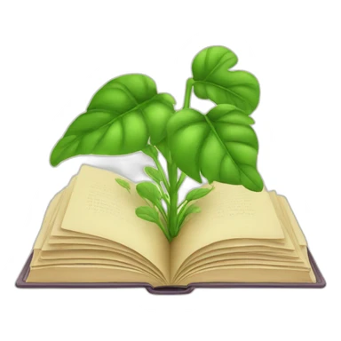 Open book about plants sticker