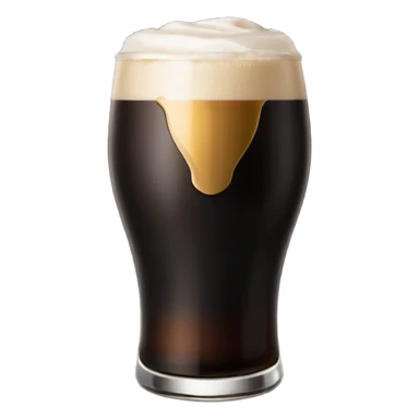 pint of guinness with flat head, no froth sticker