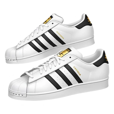 All white adidas superstar sneakers sticker