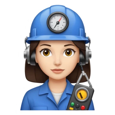 opérateur contrôle non destructif féminin brune sticker