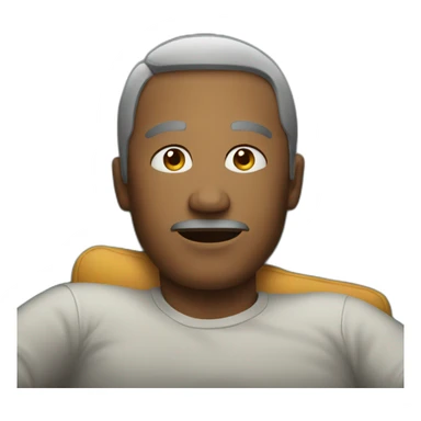 man laying on a couch sticker