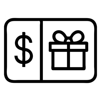 create gift certificate icon on transparent background png sticker