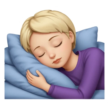Sleeping short-haired girl sticker
