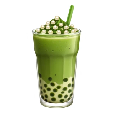 Matcha boba tea sticker