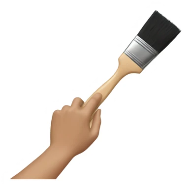 hand quick sweep with brush sticker