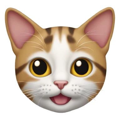 The cat emoji sticking its tongue out sticker
