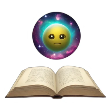 Cosmos emerges from the book sticker