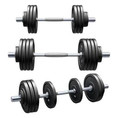Weight lifting equipment with dumbbells and barbell sticker