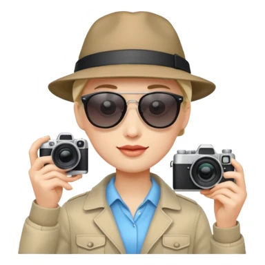 city tourist with camera sticker