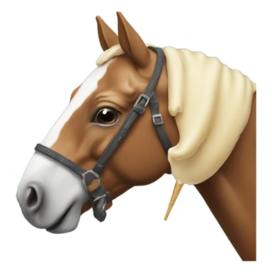 Horse with ice cream cone sticker