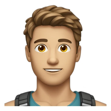 21 year old male with brown hair and light stubble sticker