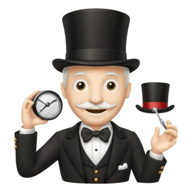 monopoly man emoji sticker