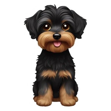 black yorkiepoo sticker