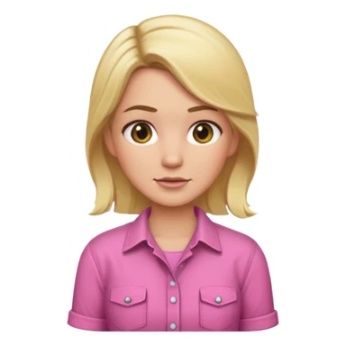 lumberjack blonde woman pink shirt sticker