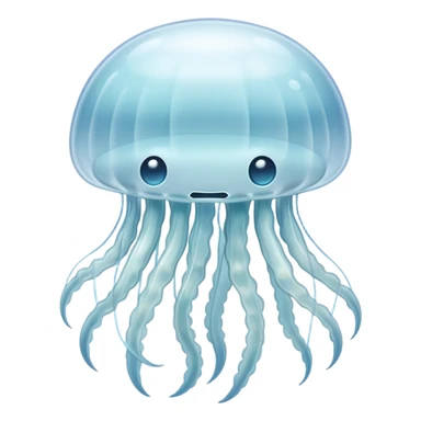 Clear white jellyfish see through  sticker
