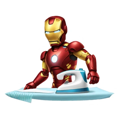 ironman ironing clothes sticker