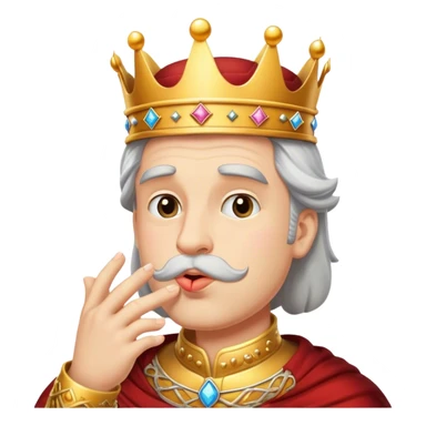 King blowing kisses sticker