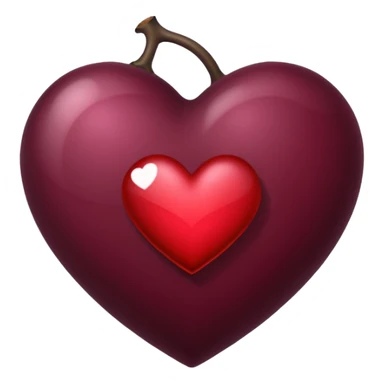 Corazón de color vino tinto oscuro sticker