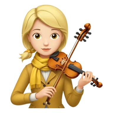 Violinist + yellow scarf. sticker