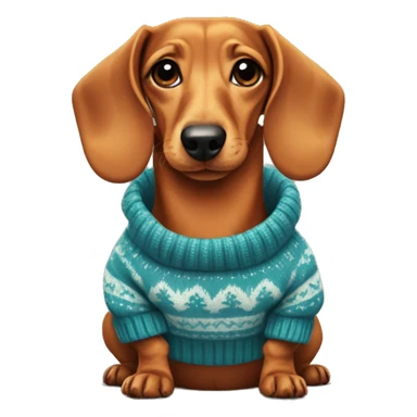dachshund in a sweater sticker