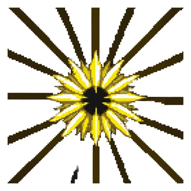 Bright yellow star radiating light sticker