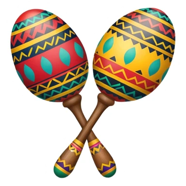 Colorful maracas with tribal patterns and small bead sounds.


 sticker