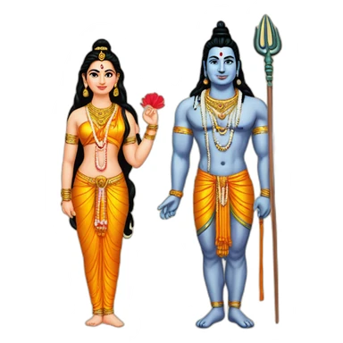 Lord shiva and Parvati ji sticker